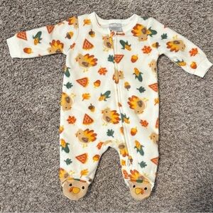 Koala Kids Festive Turkey Print Footie